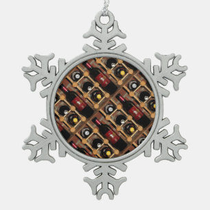 Ornement Flocon De Neige Abrégé sur support de vin