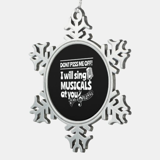 Ornement Flocon De Neige Acteur Vous Chantera Des Comédies Musicales (Vue impression)