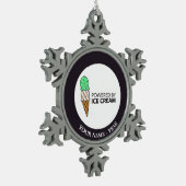 Ornement Flocon De Neige Actionné par la crème glacée (Gauche)