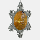 Ornement Flocon De Neige Adele, Lady in Gold de Gustav Klimt, Monogrammé (Gauche)