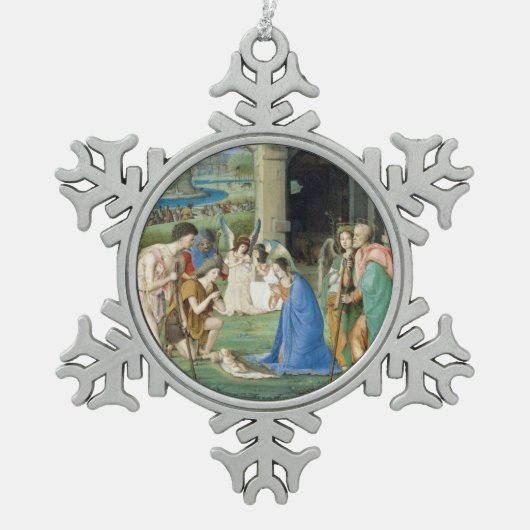 Ornement Flocon De Neige Adoration des bergers, circa 1500 (Devant)