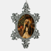 Ornement Flocon De Neige Afghan Hound Holiday  (Gauche)