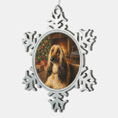 Ornement Flocon De Neige Afghan Hound Holiday  (Vue impression)