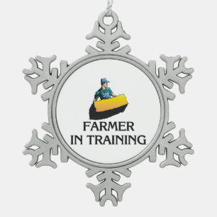 Ornement Flocon De Neige Agriculteur de PIÈCE EN T dans la formation