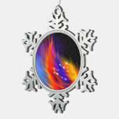 Ornement Flocon De Neige Ailes du Phoenix spatial (Vue impression)