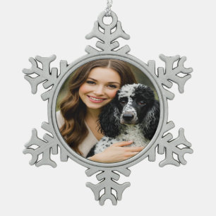 Ornement Flocon De Neige Ajouter une photo de Poddle Personnaliser Personna
