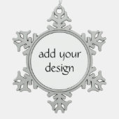 Ornement Flocon De Neige ajouter votre conception (Devant)