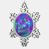 Ornement Flocon De Neige Ajoutez votre photo (Vue impression)