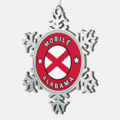 Ornement Flocon De Neige Alabama mobile (Vue impression)