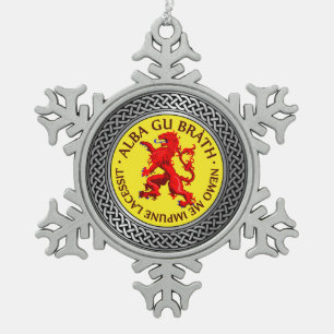 Ornement Flocon De Neige Alba Gu Brath Lion Rampant noeud