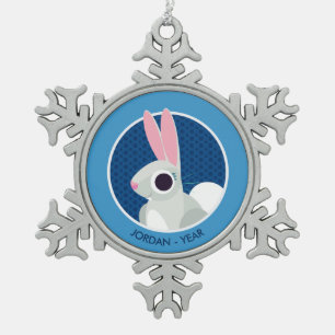 Ornement Flocon De Neige Alice le lapin