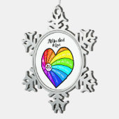 Ornement Flocon De Neige All You Need is Love (Vue impression)