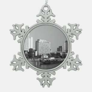 Ornement Flocon De Neige Allemagne vintage Frankfurt Main river