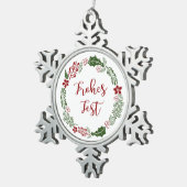 Ornement Flocon De Neige Allemand Joyeux Vacances Wreath, Frohes Fest (Vue impression)