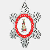 Ornement Flocon De Neige Allons-y ! Marche à pied à Terrier Chien (1b2) (Vue impression)