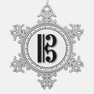 Ornement Flocon De Neige Alto ou Tenor Clef Music Note Design C Clef