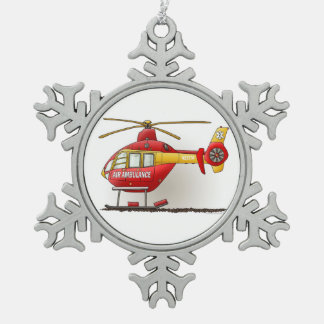 Ornement Flocon De Neige Ambulance d'hélicoptère