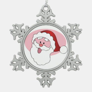 Ornement Flocon De Neige Amusant Noël Père Noël