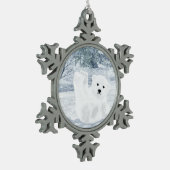 Ornement Flocon De Neige Amusement de neige - ours blanc CUB, (Gauche)