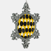 Ornement Flocon De Neige Ananas noir (Gauche)