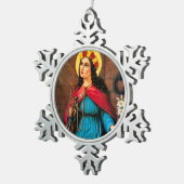 Ornement Flocon De Neige Ancre de lis de St Philomena (Vue impression)