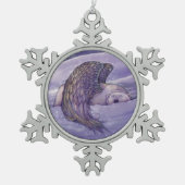 Ornement Flocon De Neige Ange de l'ours polaire ailé (Devant)