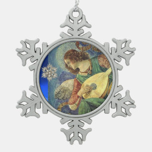 ORNEMENT FLOCON DE NEIGE ANGE DE NOËL FABRIQUANT DE LA MUSIQUE AVEC DIAMOND