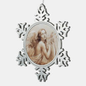 ORNEMENT FLOCON DE NEIGE ANGE JOUER LYRA SUR LES NUAGES (Vue impression)