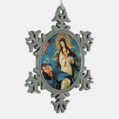 Ornement Flocon De Neige Angels et Immaculée Conception de la Vierge (Gauche)