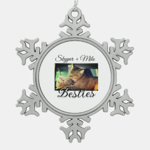 Ornement Flocon De Neige Animaux de compagnie amis besties ajouter nom anim