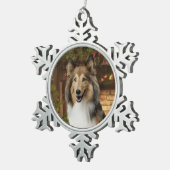 Ornement Flocon De Neige Anneau de Noël (Vue impression)