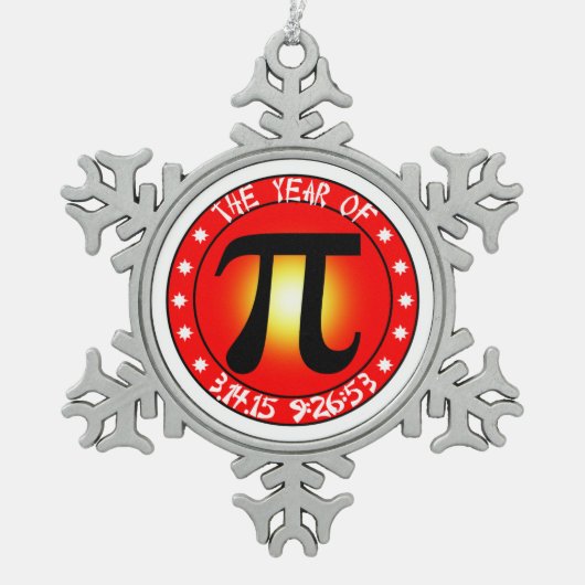 Ornement Flocon De Neige Année du Pi 3/14/15 9:26:53 (Devant)