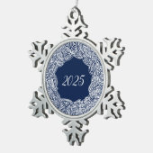 Ornement Flocon De Neige Année enneigée (Vue impression)