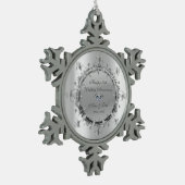 Ornement Flocon De Neige Anniversaire du Mariage cool Silver Floral (Gauche)