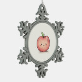 Ornement Flocon De Neige Aquarelle Cute Chibi Apple (Gauche)