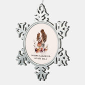 Ornement Flocon De Neige Aquarelle mère et fille (1) (Vue impression)