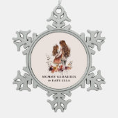 Ornement Flocon De Neige Aquarelle mère et fille (1) (Devant)