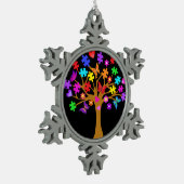 Ornement Flocon De Neige Arborescence des sensibilisations sur l'autisme (Gauche)