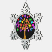 Ornement Flocon De Neige Arborescence des sensibilisations sur l'autisme (Vue impression)