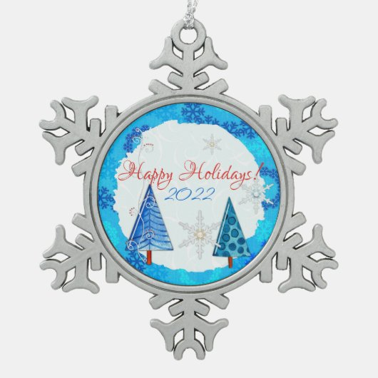 Ornement Flocon De Neige Arbre de Noël et bijoux à flocons de neige (Devant)