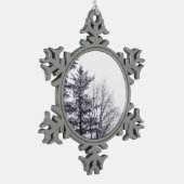 Ornement Flocon De Neige Arbres couverts de neige : Verticaux (Gauche)