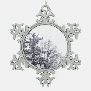 Ornement Flocon De Neige Arbres couverts de neige : Verticaux