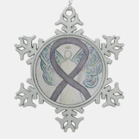 Argent Sparkour Sensibilisation Ribbon Angel Ornem