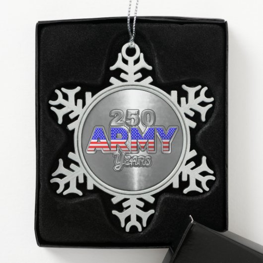 ORNEMENT FLOCON DE NEIGE ARMÉE 250 ANS (Boîte)