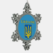 Ornement Flocon De Neige Armoiries de l'Ukraine (Gauche)