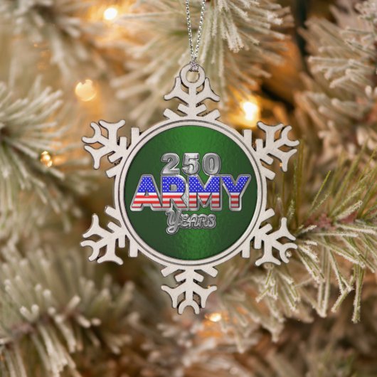 ORNEMENT FLOCON DE NEIGE ARMY 250 YEARS (Arbre)