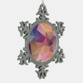 Ornement Flocon De Neige Arrière - plan jaune violet rose polygone. (Gauche)