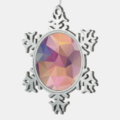 Ornement Flocon De Neige Arrière - plan jaune violet rose polygone. (Vue impression)