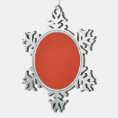 Ornement Flocon De Neige Arrière - plan rouge vif (Vue impression)