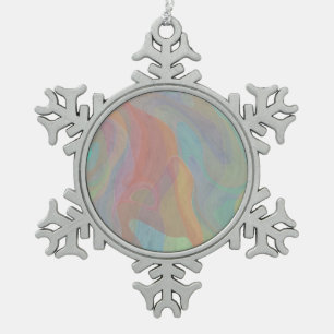 Ornement Flocon De Neige Art abstrait aquarelle pastel